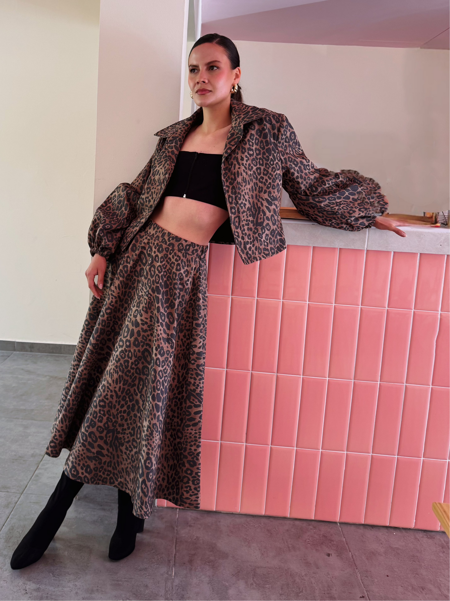 SET BIANCA LEOPARDO