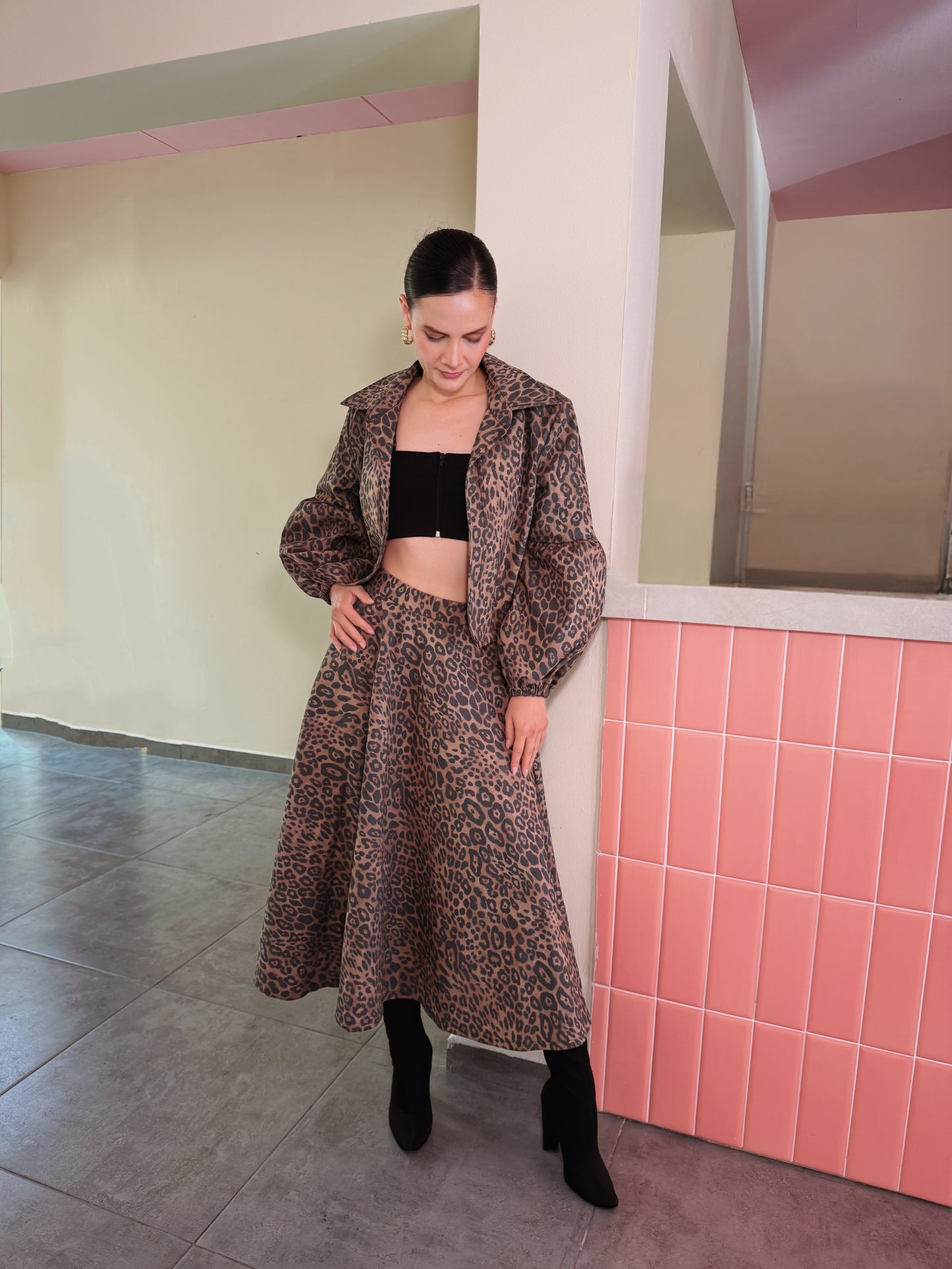 SET BIANCA LEOPARDO