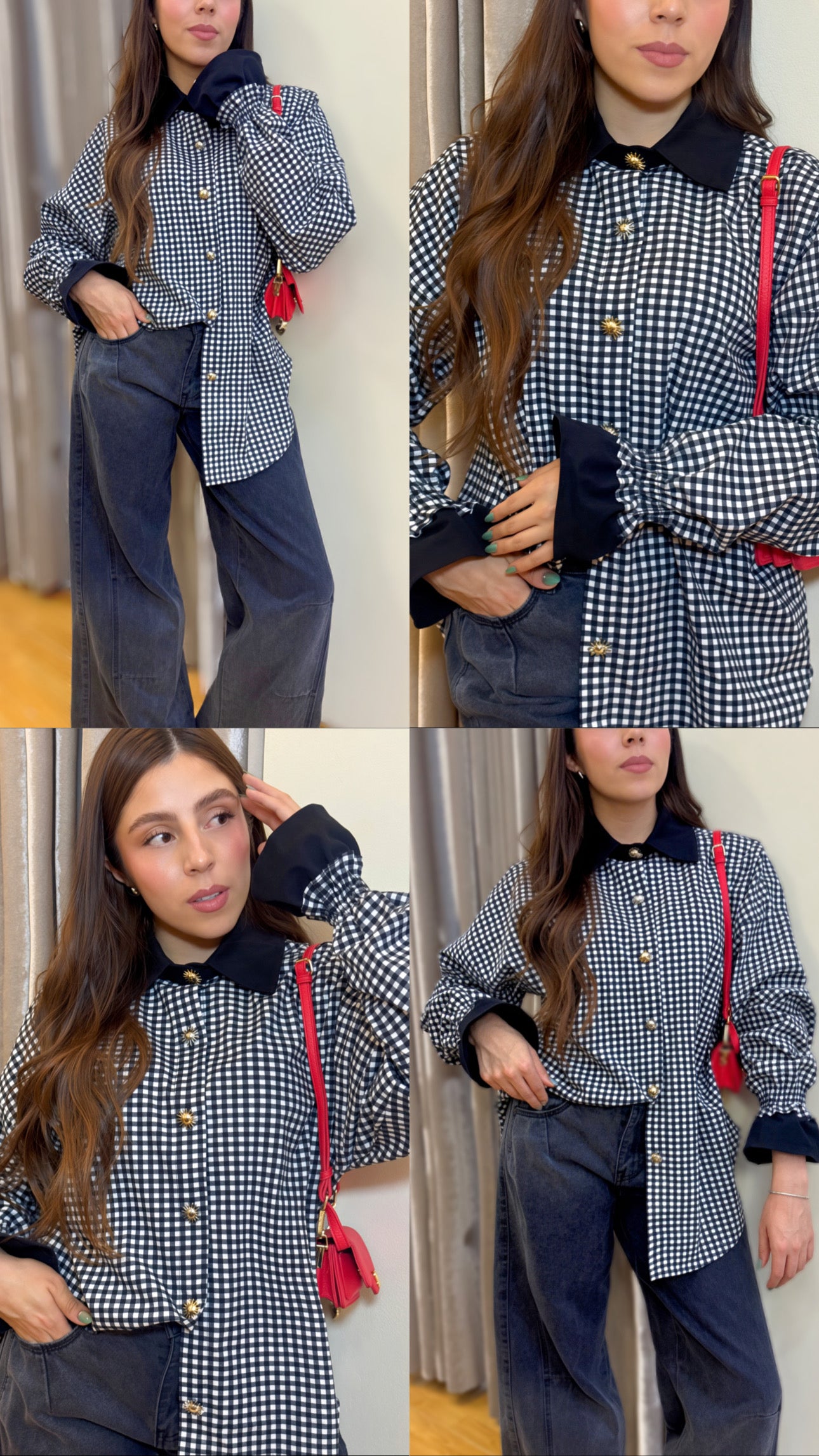 CAMISA ALICE BLANCA Y NEGRO