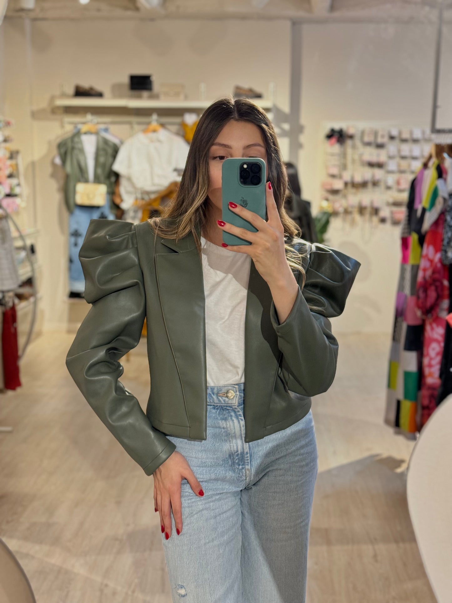 CROPPED BLAZER VERDE